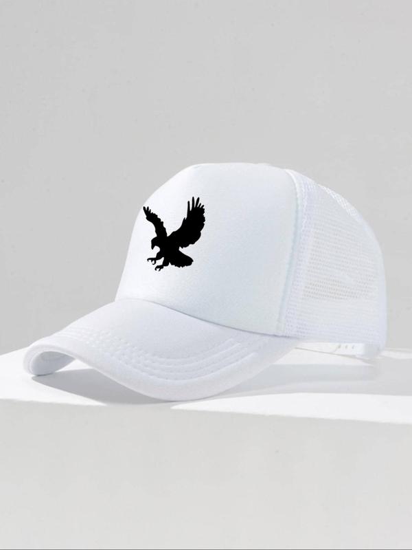 Eagle Wings Pattern Baseball Cap, Casual Outdoor Sports Hat for Men & Women, Adjustable Sun Protection Golf Hat for Daily Wear, Red Hat 5