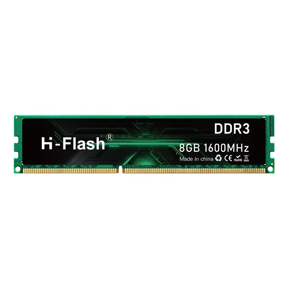H-Flash DDR3 U-DIMM Desktop RAM, 8GB 1600MHz High-speed Memory Module, Compatible with Desktops, Laptops & Other Devices