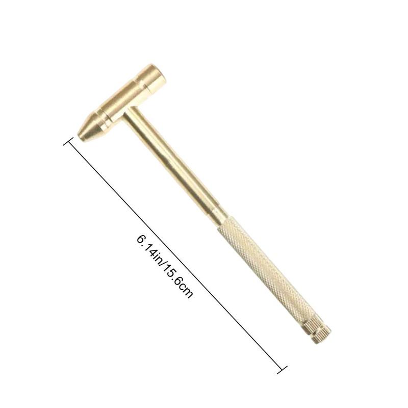 Oneou Lightweight Screwdriver Kit Small Hammer Compact 6-in-1 Brass Hammer Screwdriver Tool Portable Multifunctional Design 6