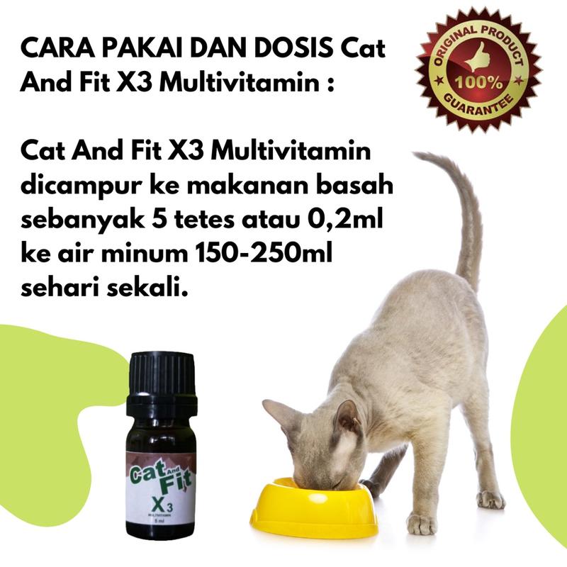 Cat And Fit X3 Multivitamin kucing gemuk bulu lebat cocok untuk vitamin kitten 5