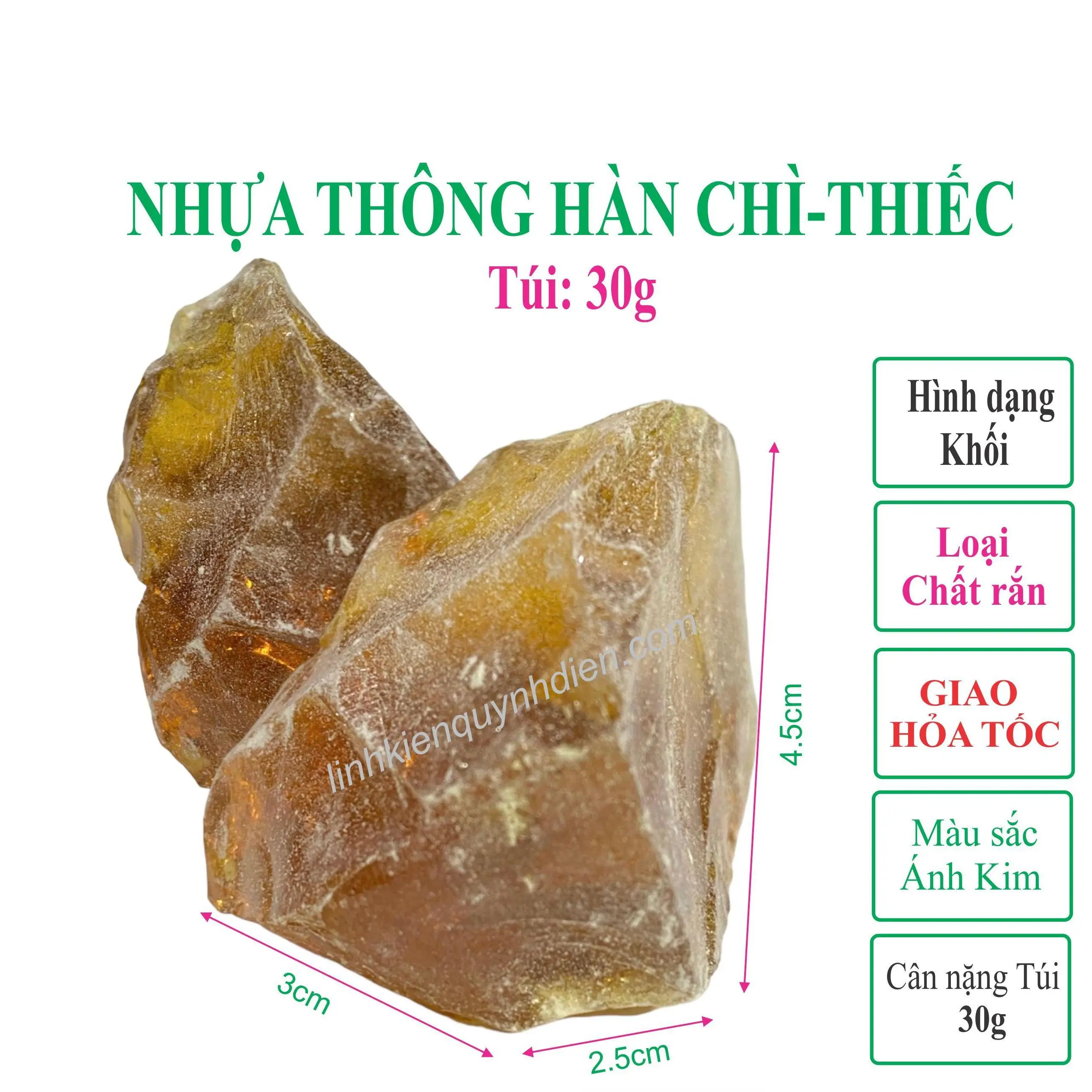 Nhựa thông hàn chì (Thiếc) Túi 30g - Linh kiện điện tử QUỲNH DIỄN