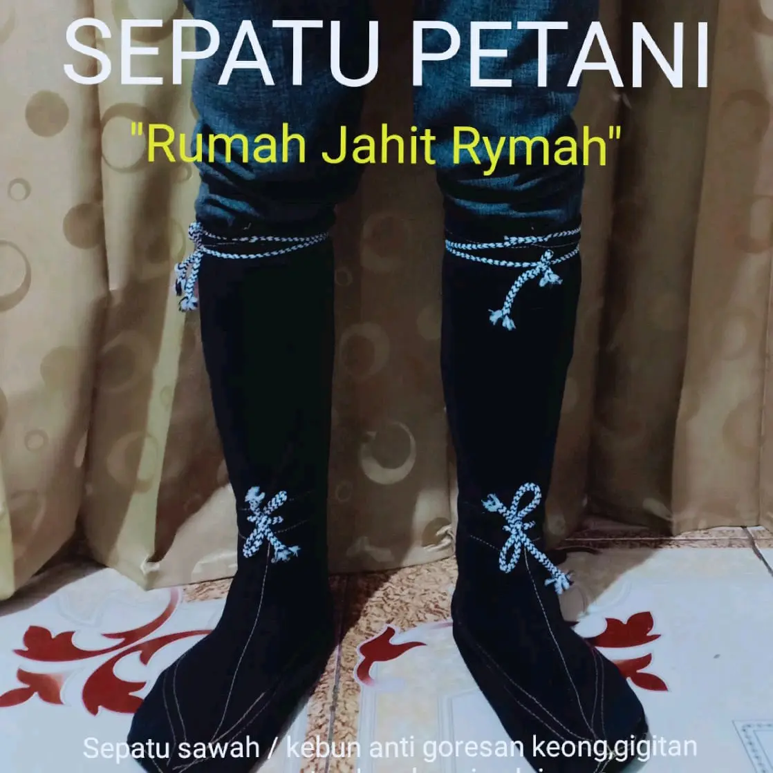 sepatu kaos kaki petani sawah anti keong Hitam Nyaman