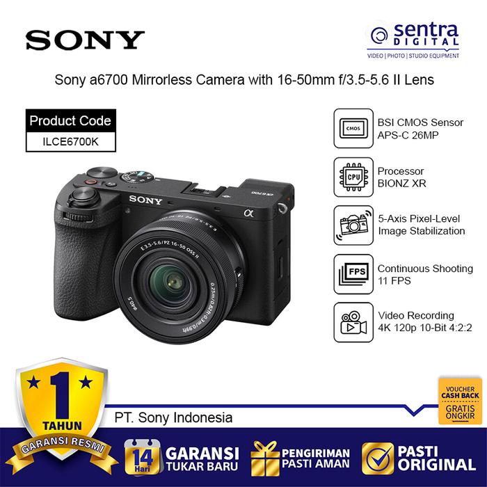 Gambar Sony Alpha A6700K Kit 16-50mm – Kamera Ringkas, Powerful untuk Foto & Video Travel dari Sentra Digital Kota Surabaya Tokopedia