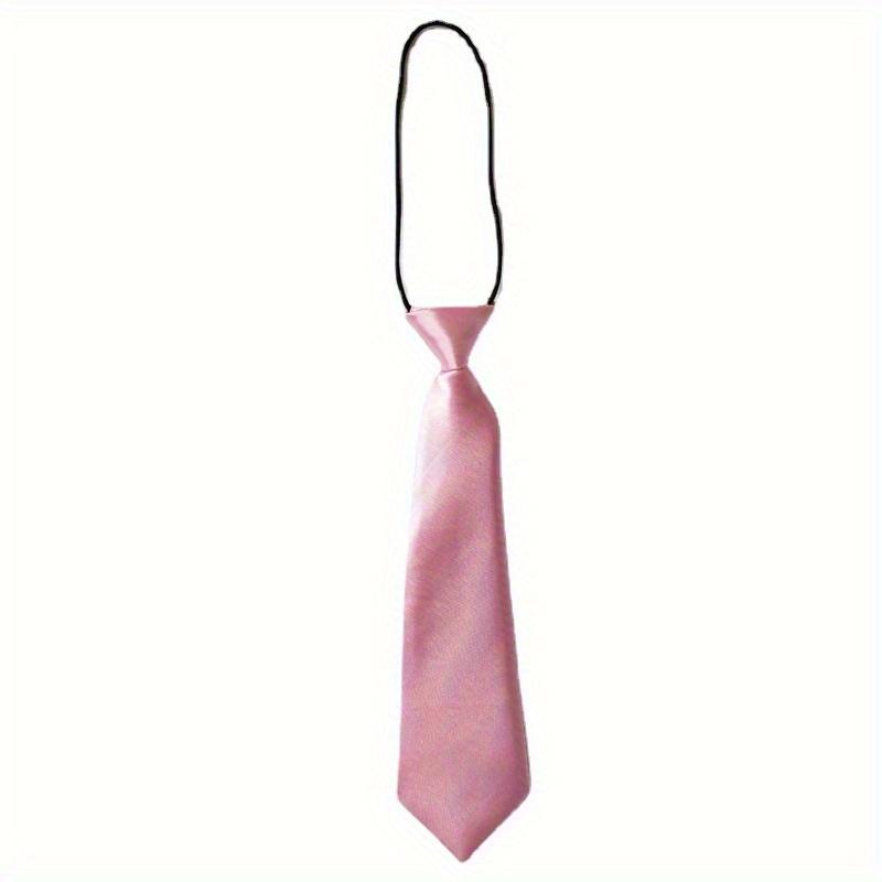 Solid Color Short Tie Accessory Set - Elastic Band, Perfect for Casual Uniforms, Performances, Parties, and School 2