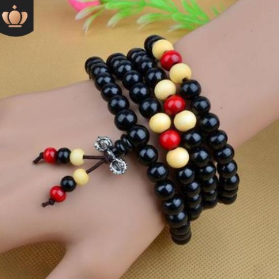 Vòng tay may mắn - Vòng phong thủy tự nhiên 108 hạt gỗ 1