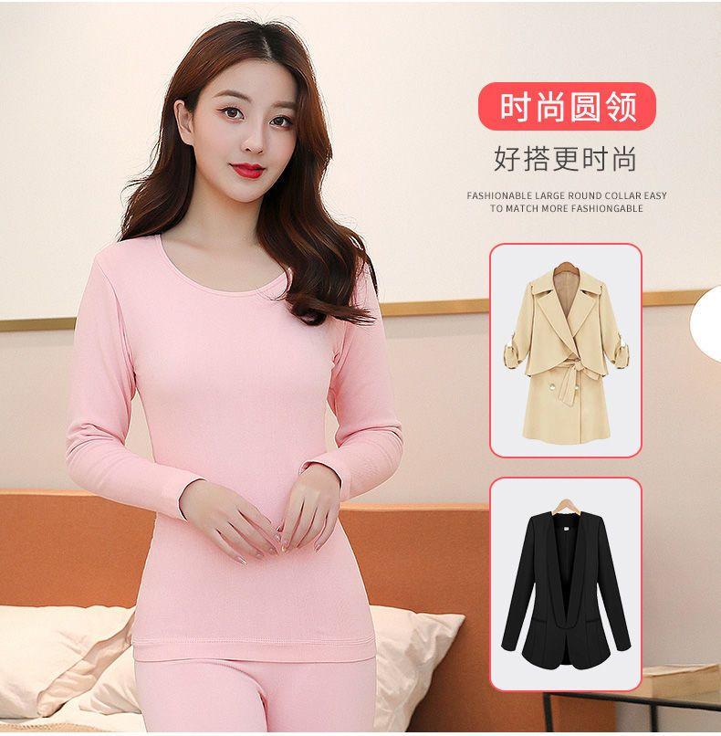 Product Introduction of Bộ Đồ Áo Liền Quần Giữ Nhiệt Mùa Đông, Dành Cho Nữ, Nhiệt Độ Không Đổi 37 Độ, Lót Lông Cừu Không Đường May, Dày Dặn, Thích Hợp Cho Học Sinh, Áo Lót, Quần Dài, Quần Áo Mùa Thu, Bộ Sưu Tập 2024 5