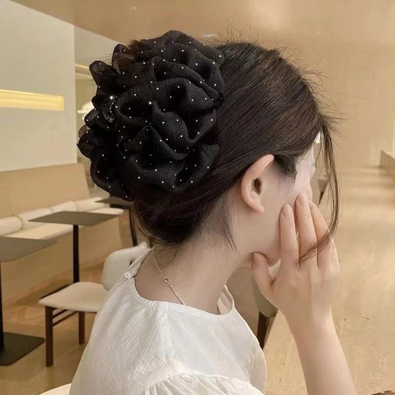 Kẹp Lưới Hai Mặt, Tay Cầm Đầy Sao Kẹp Tóc Nơ Kiểu Tóc Công Chúa Thoát Hiểm Cho Nữ, Đồ Cài Tóc Sau Đầu, Kẹp Cá Mập, Dụng Cụ Làm Tóc 5