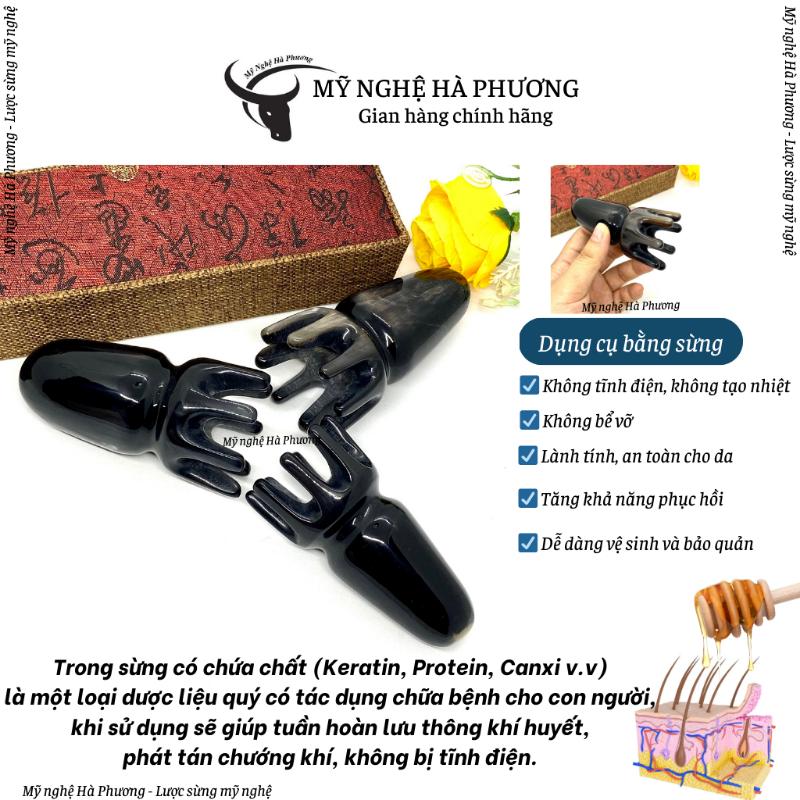 Lược sừng Bạch Tuộc masage da đầu giúp thư giãn hiệu quả 1