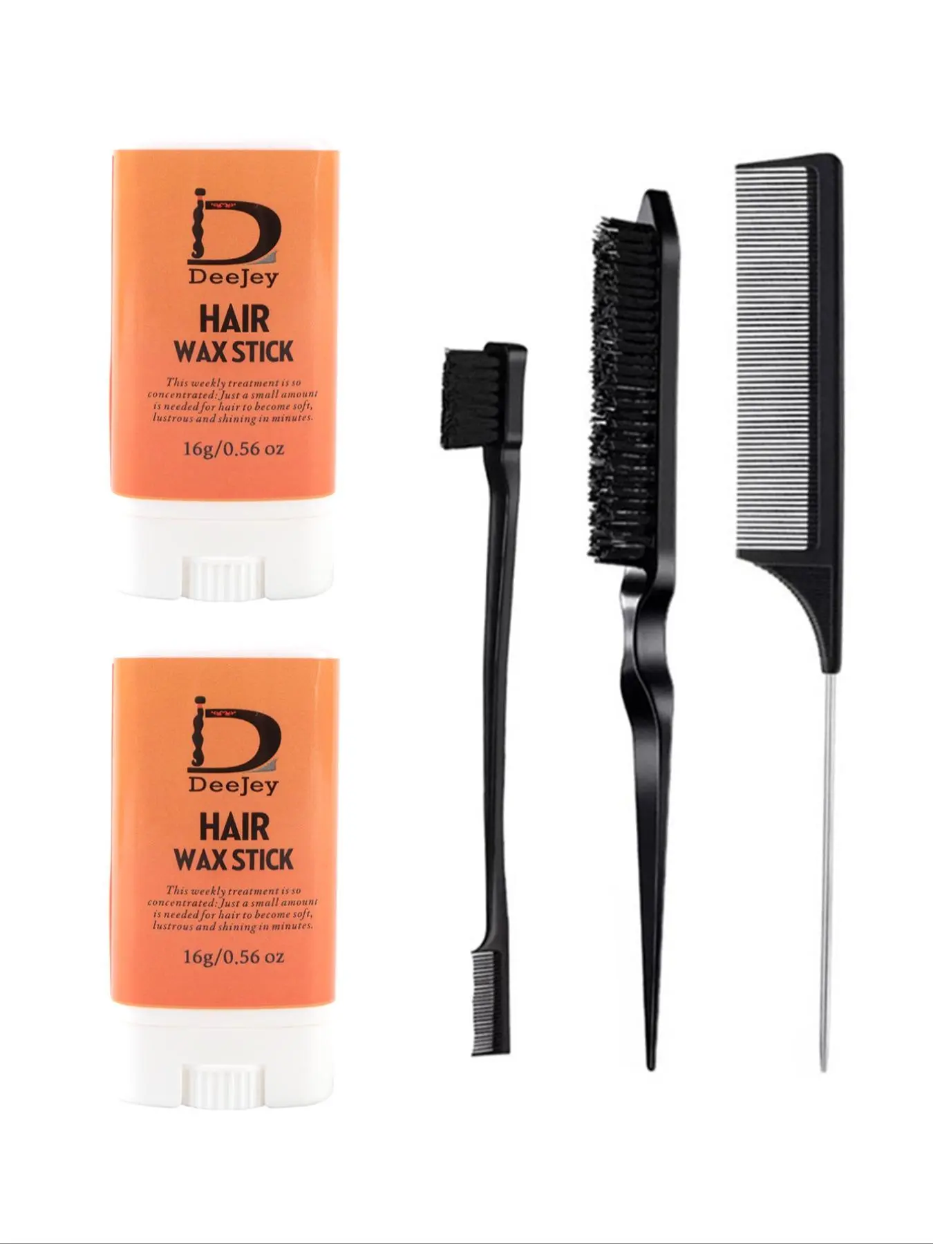 5pcs/set Wig Styling Comb, Hair Wax Stick, Hair Styling Tool Set, Professional Wig Accessory Kit for Daily Use