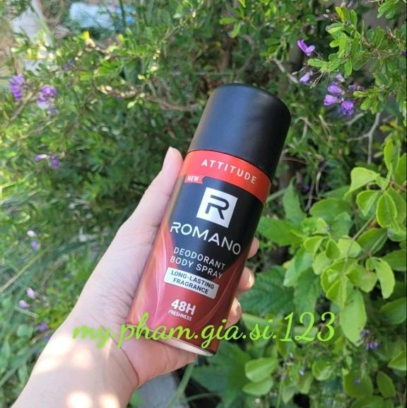 Xịt Ngăn Mùi Romano Attitude Nam Tính Quyến Rũ 150ml