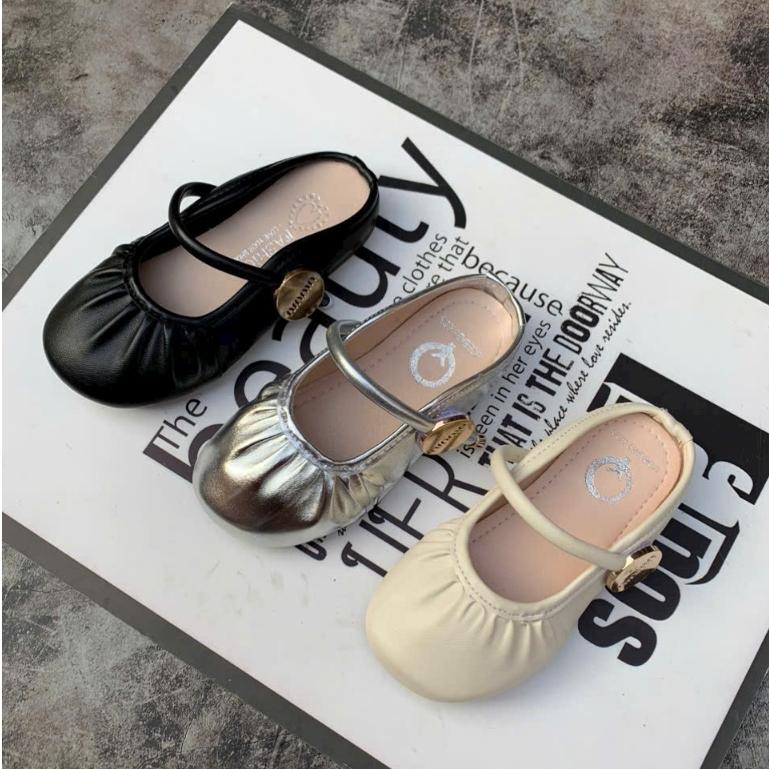 Giày Sục Búp Bê Cho Bé Gái Mũi Tròn Da Mềm, Giày Công Chúa Cho Bé Gái Phong Cách Tiểu Thư Xinh Xắn sục  nữ sục  cho