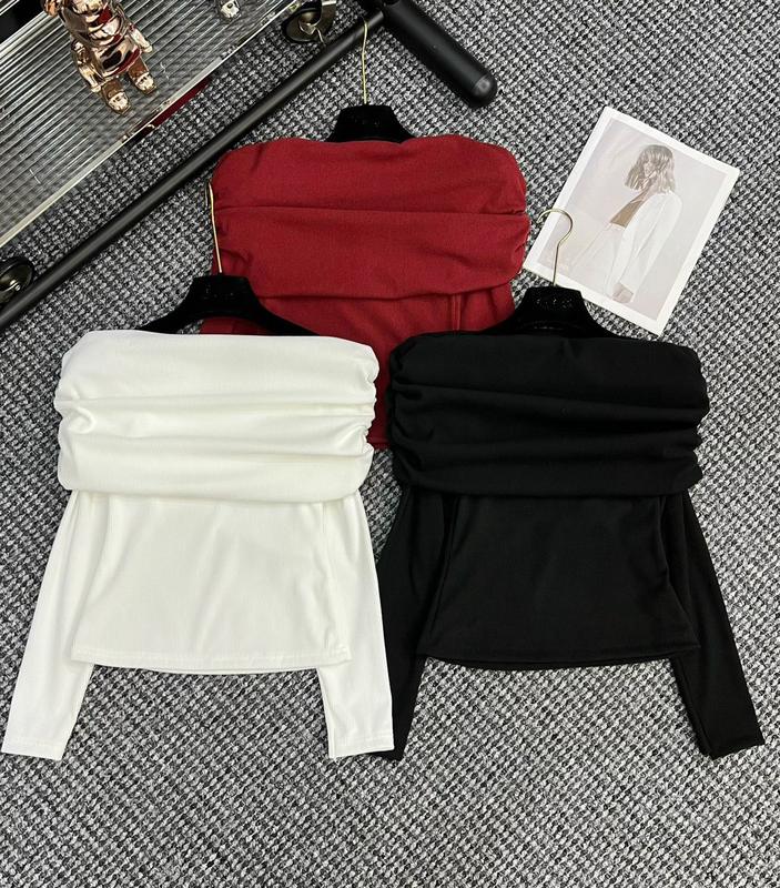 Áo Thun nữ trễ vai 2KJeans Bigsize 45kg-85kg áo thun dài tay chất thun tăm lạnh siêu giãn