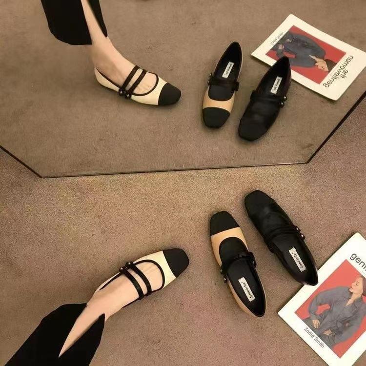 Product Introduction of Shoes Woman Flats Casual Female Sneakers Shallow Mouth Autumn Square Toe Dress Summer Fall New Rubber Lace-Up Mary Janes Basic S 10