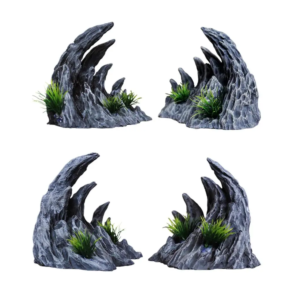 Aquarium Decoration Goldfish betta Hiding Cave Rock Cave Landscape Stone Simulation Decor Mountain Ornament