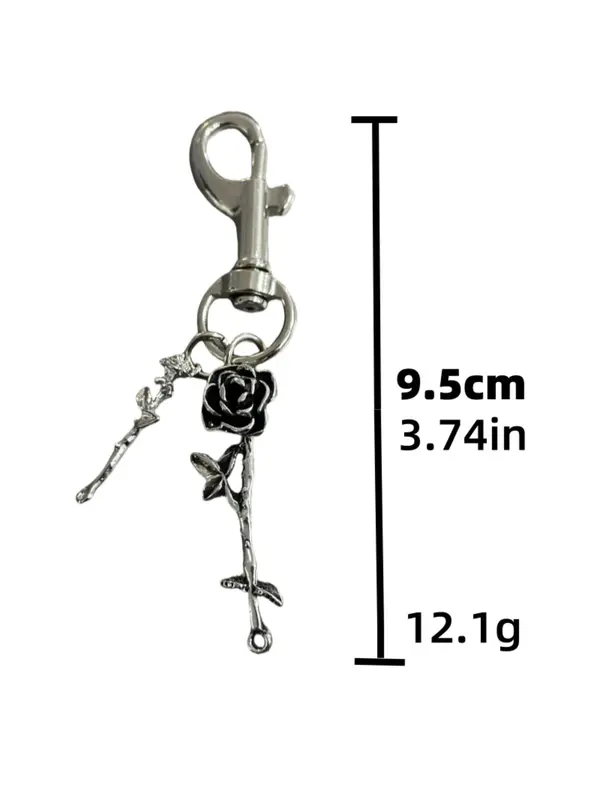 Rose Vine Design Keychain, Elegant Rose Pendant Keychain for Women & Men, Fashion Accessories for Daily Use, Trendy All-match & Exquisite Keychain for Birthday Gift 1