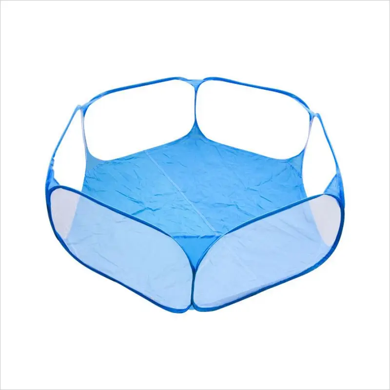 Solid Color Foldable Pet Playpen, Portable Pet Playpen, Pet Cage Tent, Pet Playpen for Small Animals, Small Animal Supplies 0