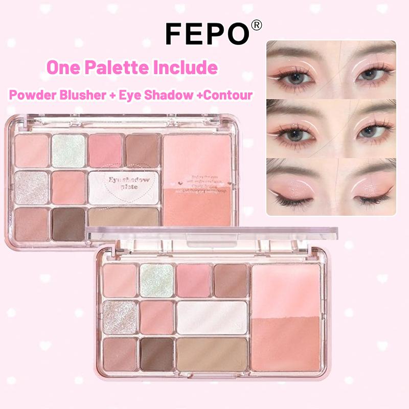 Bảng Phấn Mắt, Đa Năng, Tất Cả Trong Một, 12 Màu, Bảng Trang Điểm, Phấn Phủ Và Bảng Phấn Má Hồng