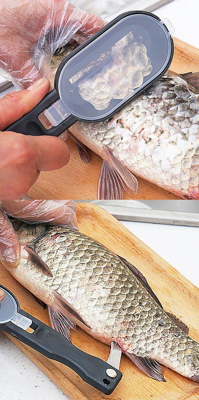 Product Introduction of Fish Cleaning Scraper Stainless Steel Quick Fish Removal Peeler Scraper Bone Tweezers for Kitchen Convenience 1