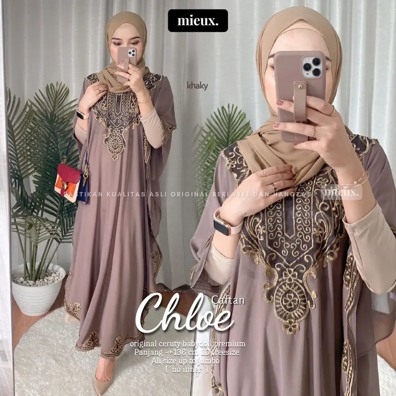 CHLOE EMILIA CHAO KAFTAN Bordir No Inner Premium 0