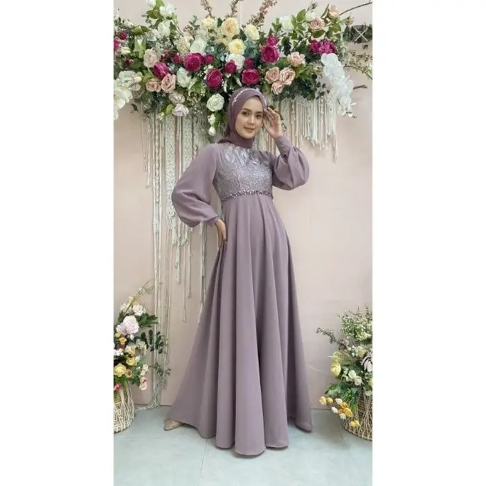 DRES PESTA DRES WISUDA GAUN PESTA GAUN KONDANGAN GAUN MUSLIMAH
