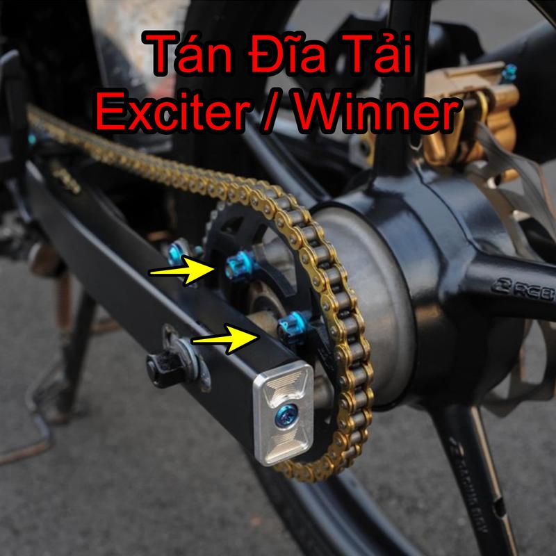 Bộ Tán Ốc Titan GR5 Tán Đĩa Tải Lắp Xe Exciter 135,150 / Winner X v1, v2, v3 Phụ Tùng