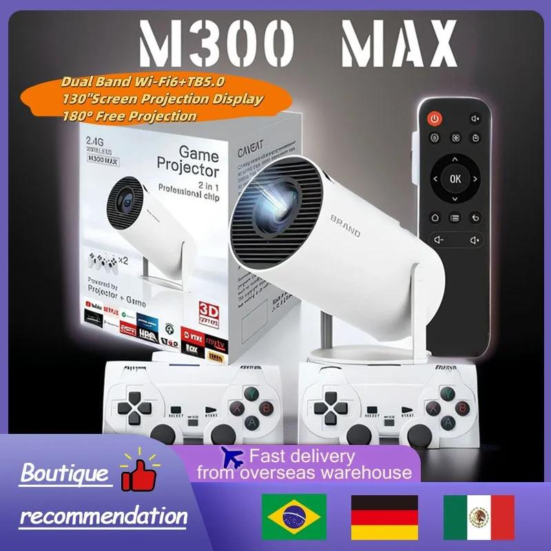 Máy Chiếu Mini M300 MAX Máy Chiếu Cầm Tay Thông Minh Hệ Điều Hành Android11 Máy Chiếu Gia Đình Độ Phân Giải 720p Bộ Nhớ 64GB Thiết Kế Trò Chơi Video Cổ Điển Quà Tặng Tuyệt Vời Máy Chiếu Màn Hình