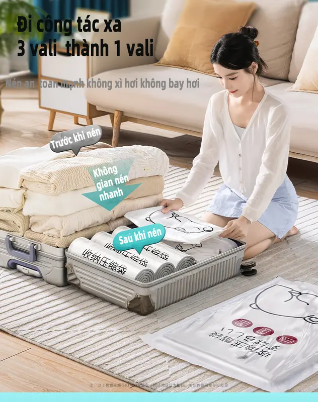 Túi hút chân không quần áo chăn ga công nghệ Nhật Bản - Đa năng, tiện dụng Hello shop phòng vệ sinh thân thiện với môi trường 1