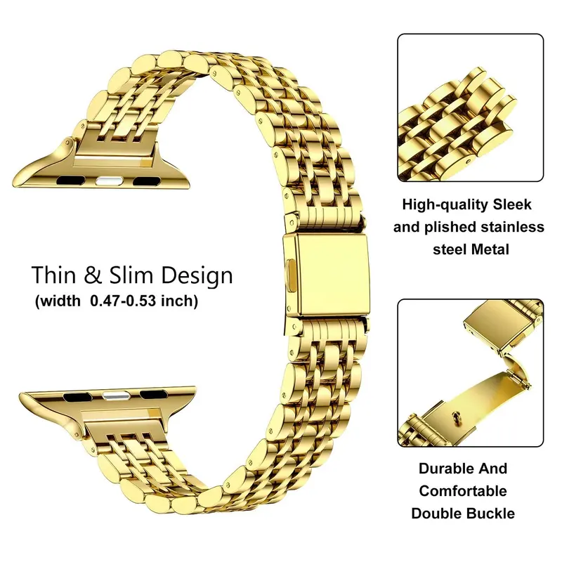 Stainless Steel Watch Band (Band Only), Fashionable Watch Band for Women, Watch Band for Apple Watch Series 9 8 7 6 5 4 3 2 1 SE 2