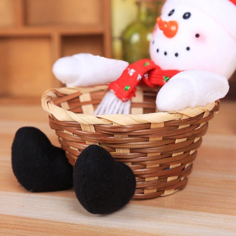 Product Introduction of Giỏ Kẹo Giáng Sinh, Giáng Sinh Vui Vẻ, Ông Già Noel, Người Tuyết, Hộp Đựng Đồ Ăn Nhẹ, Hộp Giáng Sinh, Năm Mới, Đồ Trang Trí Tiệc 12