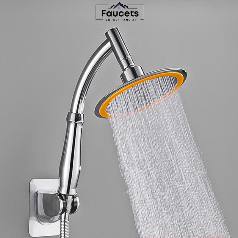 Bộ Vòi Hoa Sen Tắm Tăng Áp, Bát Sen Tắm Đứng Mặt To 15 Cm Chất Liệu Nhựa ABS Cao Cấp, Dễ Dàng Lắp Đặt Và Sử Dụng 0