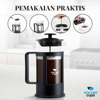Gambar One Two Cups French Press Coffee Maker Pot Plunger Borosilicate 350 ml 600 ml 800 ml dan 1 L - FN35 - Hitam, 350 ml dari Usea Official Store Kota Administrasi Jakarta Barat 4 Tokopedia