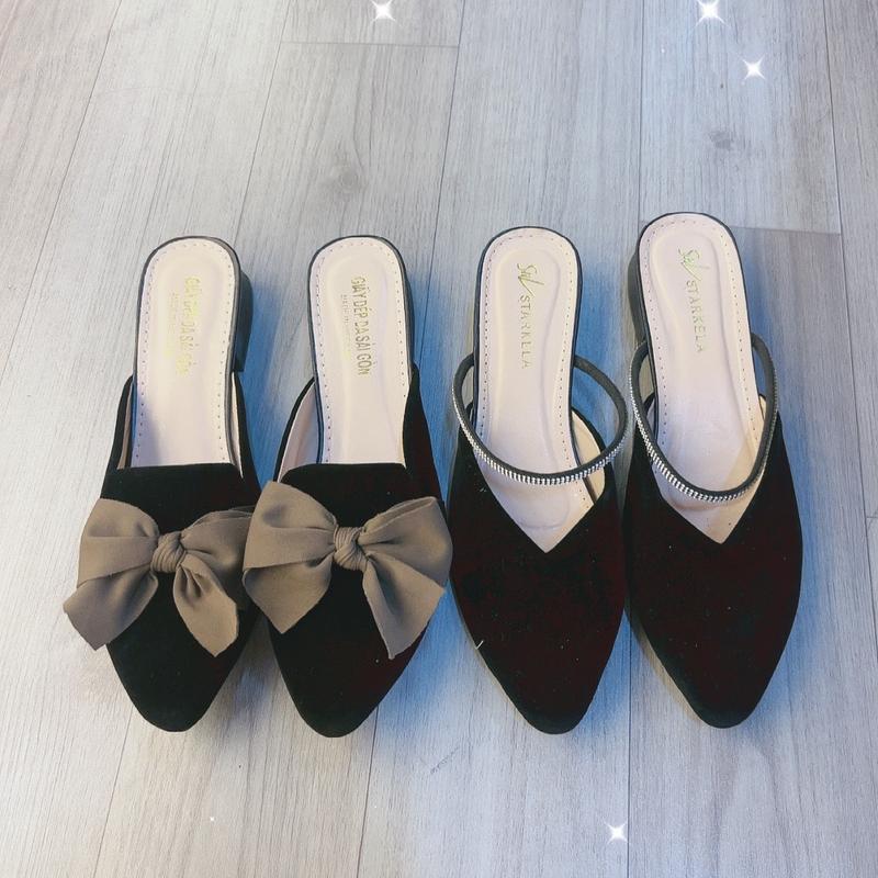 Combo 2 đôi giày sục (tăng 1sz chân mập ) Nữ Shoes DéP Nhung