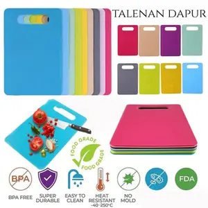 Talenan Dapur Plastik Telenan Alas Pemotong Buah Sayuran Daging Roti Multifungsi Slim Cutting Board Chop BARU