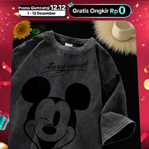 Oversize Style Kaos Oversize Wanita Kaos Oblong Wanita Baju Kaos Oversize | Mickey Print T-shirt | Baju Oversize Wanita Baju Atasan Wanita Terbaru Keren Muda Cewek