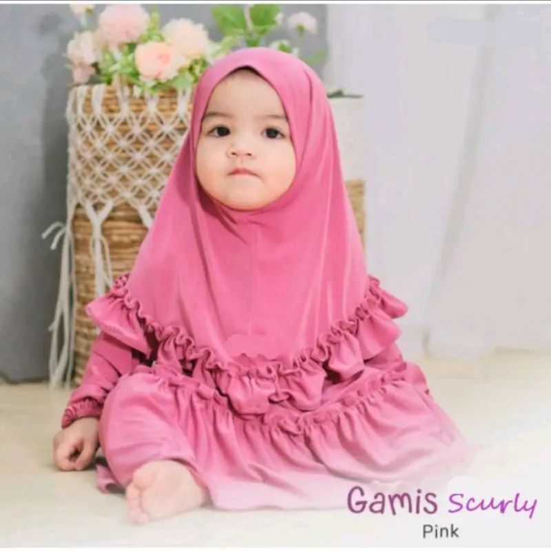 [BEST SELLER & TERMURAH] gamis anak bayi balita usia 0-12Bulan || BONUS SET HIJAB 1