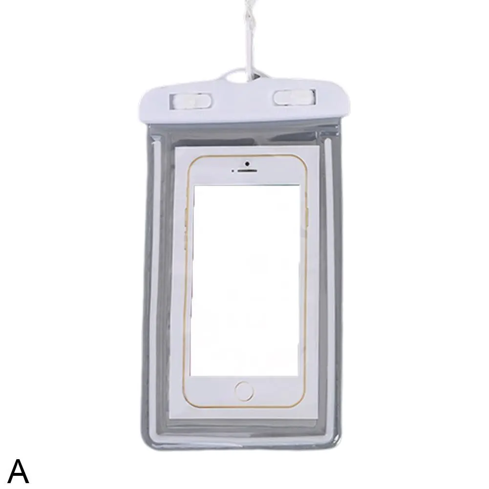 Transparent Touch Screen Waterproof Phone Case Waterproof Case PVC Fluorescent Phone Waterproof Bag Water Splashing Festival