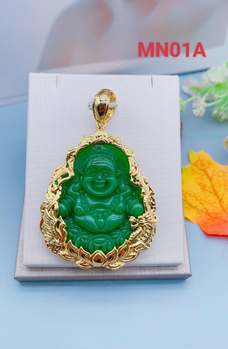 Product Introduction of mặt phật di lặc  màu xanh lục Charm 1