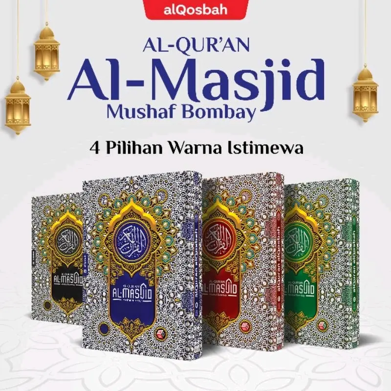 (3pcs) AlQuran Wakaf 18 Baris Khat Bombay Al Masjid Bombay Bergaris A5 - Alqosbah