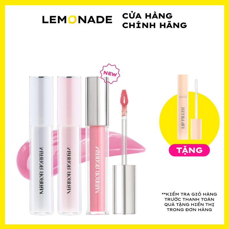 [MUA 1 TẶNG 1] MUA 01 Son tint bóng Lemonade Mirror Mirror Water Tint 4g TẶNG 01 Son lót dưỡng đầy môi Lemonade Lip Filler 4.5g