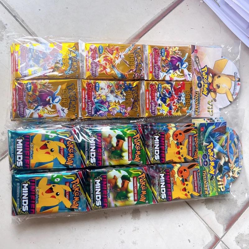 Hộp bài pokemon 32 tép x 6 thẻ Hàng mới 2025 bài víp Pokemon 3