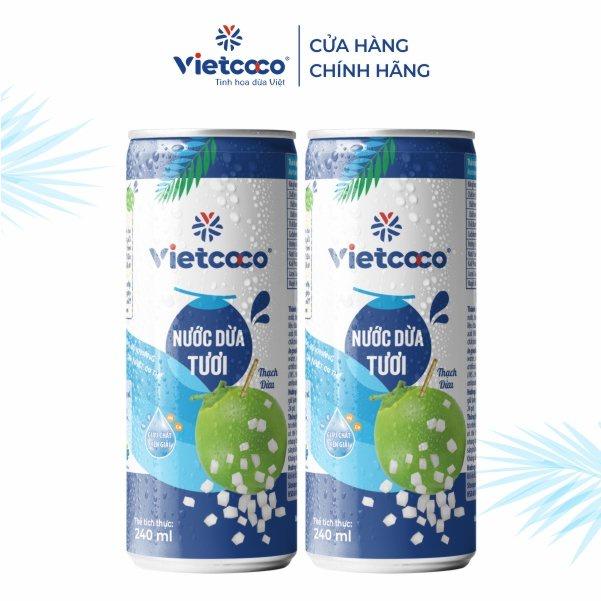 COMBO 2 LON Nước dừa tươi Vietcoco có cơm 240ml