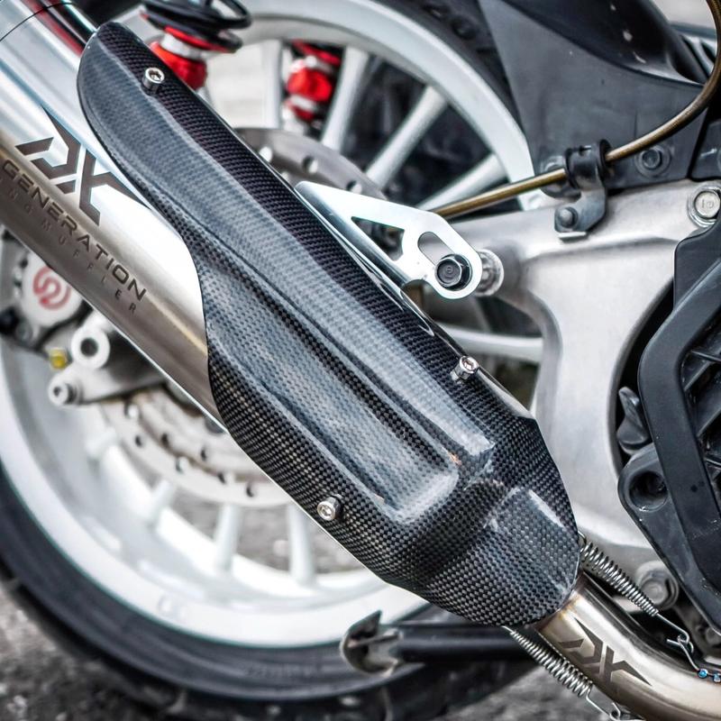 Knalpot SR1 Fullsystem Pcx 150/160 Adv15/160 Nmax old/new Aerox old/new Vario 125/150 old atau new led Karbon Motor Racing 4