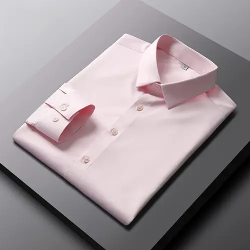 Áo sơ mi lụa nam dài tay cổ bẻ, áo sơ mi vải lụa không nhăn không xù cao cấp. 5