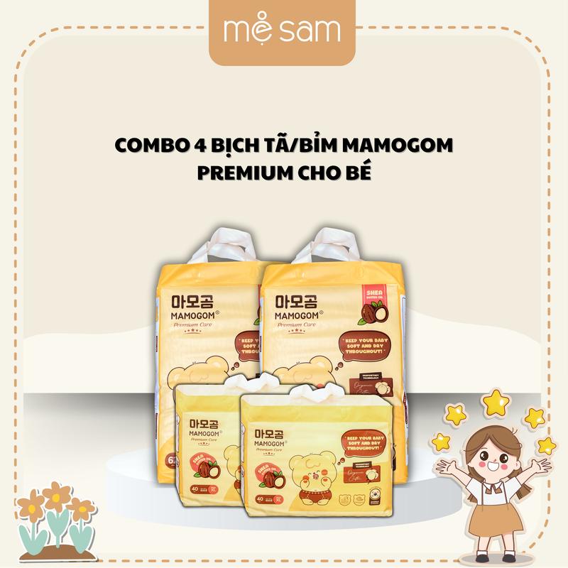 Combo 4 Bịch Bỉm MAMOGOM PREMIUM MẪU MỚI Cho Bé