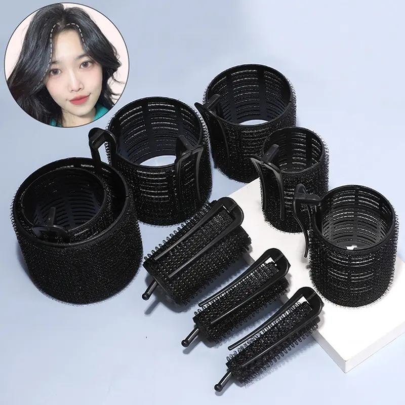 Con Lăn Uốn Tóc Lọn Tóc Bồng Bềnh Gốc Tóc, Màu Đen, Có Kẹp, Tự Dính, Máy Uốn Tóc Lười, Phụ Kiện Tạo Kiểu Tóc, Dành Cho Nữ, Dụng Cụ Tạo Kiểu Tóc