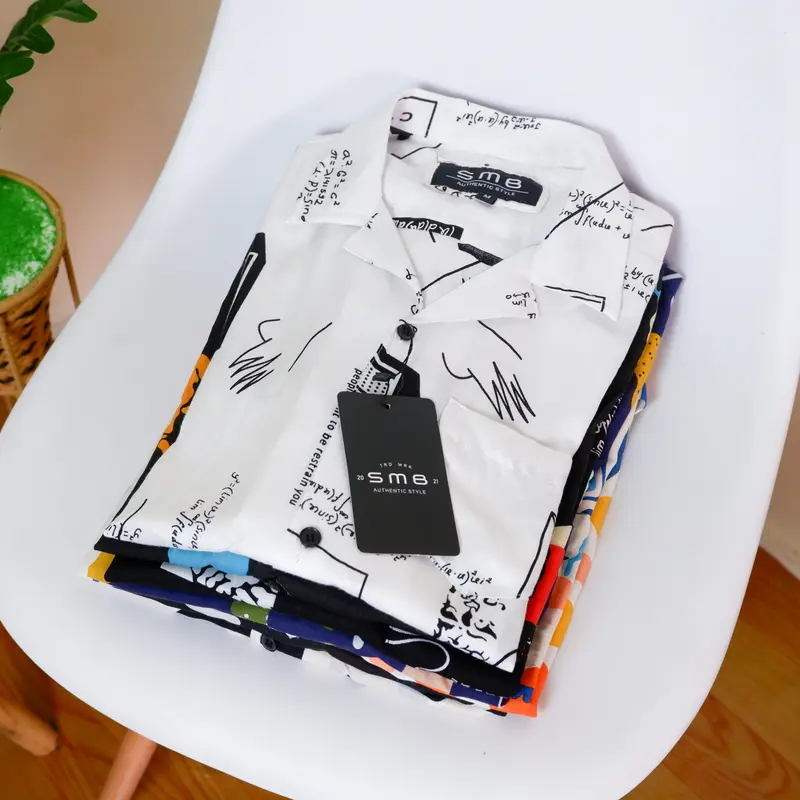 Kemeja Motif Rayon Pria Wanita Lengan Pendek Bahan Katun Rayon Premium Atasan Casual Distro Baju Surfing Pantai Cowok Santai Hem Dewasa Panjang standard z8 dapat dicuci dengan mesin wulu putih 2