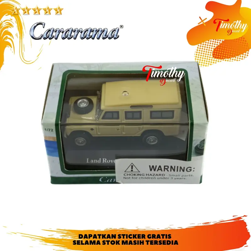 Diecast Cararama Land Rover Series III 109 Cream Lama Skala 72 Akrilik 1