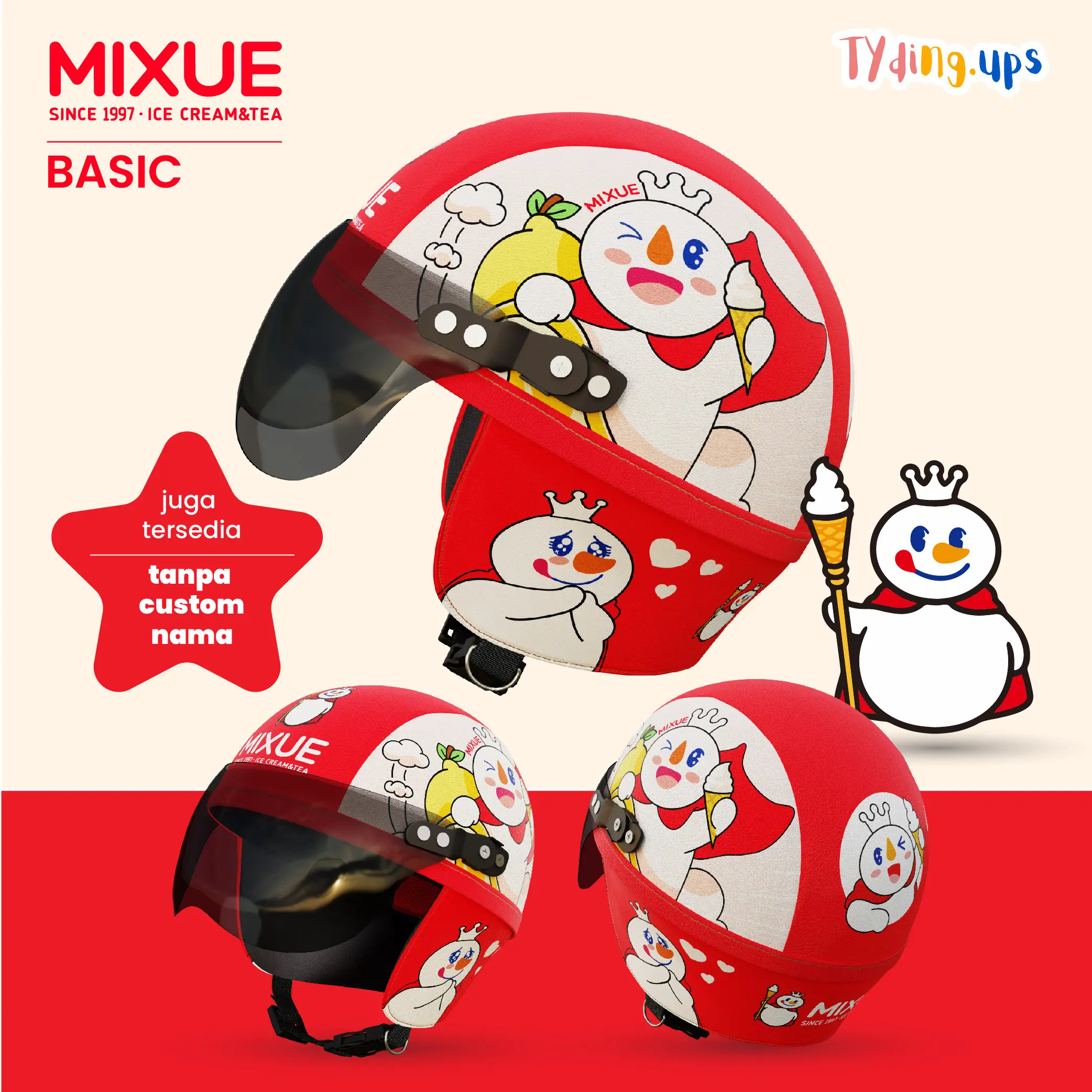 Helm Anak Balita Usia 1 2 3 4 5 Tahun Berbagai Macam Motif Kartun Aman Untuk Berkendara Motor Free Kaca