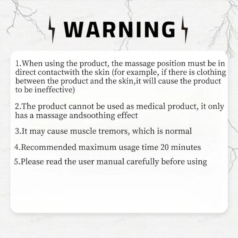 Rechargeable Mini Electric Massage Stick, Handheld Muscle Relaxation Massager with 10 Vibration Modes, Portable Body Massage Tool for Home & Travel 8