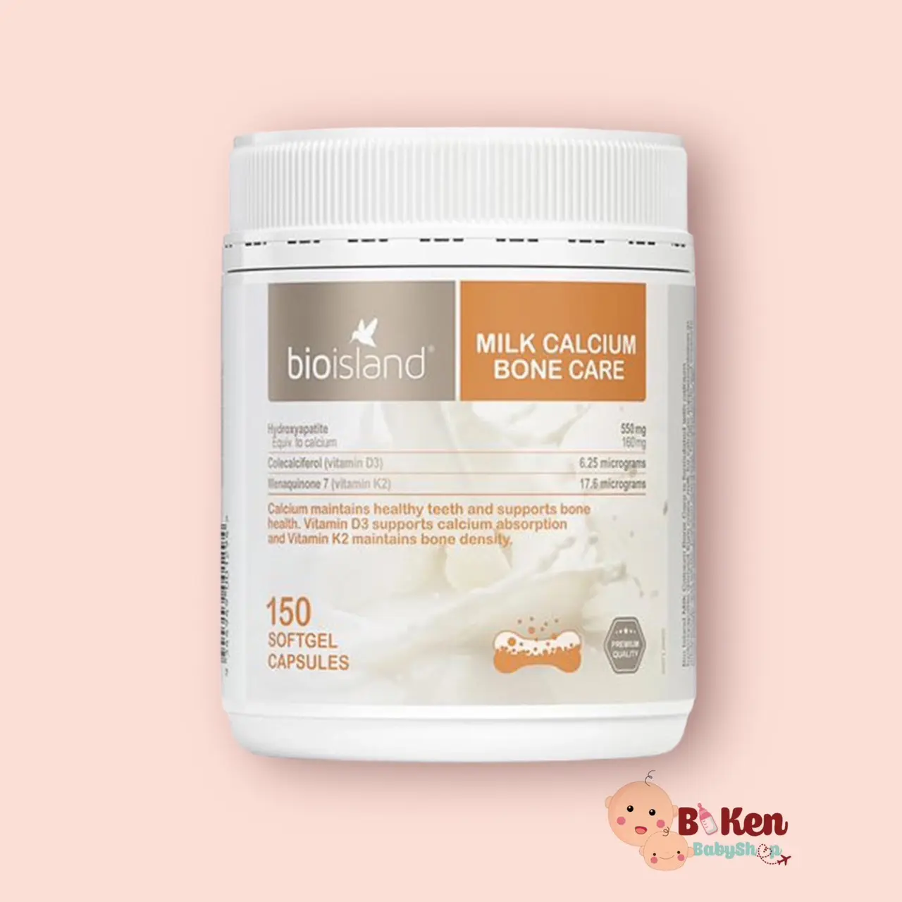Canxi hữu cơ BoneCare Bioisland 150 viên